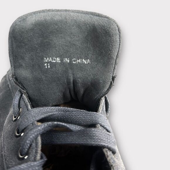 Brooks Brothers Red Fleece Gray Leather Suede  Lace Up Sneakers size 11 - Picture 10 of 13